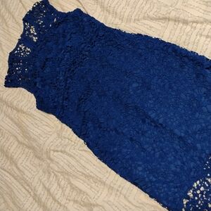 Bebe Royal Blue Lace Dress